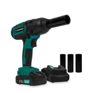 Cheie de impact VONROC S_IW502DC, 2.0Ah 20V, 4 setari cuplu, cuplu max. 400Nm, turatie max. 2300rpm, rata impact max. 3000/min, 4 tubulare incluse, baterie 2.0Ah si incarcator...