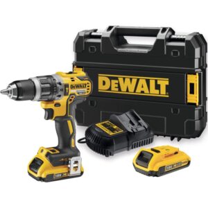 Masina compacta de gaurit si insurubat (bormasina) pe acumulator cu percutie DeWALT DCD796D2, 18 V, motor fara perii, 2x acumulator 2 Ah Li-Ion, 70 Nm, 2000 RPM, 34.000...