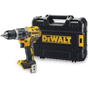 Masina compacta de gaurit si insurubat (bormasina) pe acumulator cu percutie DeWALT DCD796NT, 18 V, motor fara perii, 70 Nm, 2000 RPM, 34.000 percutii/min, agatatoare curea,...