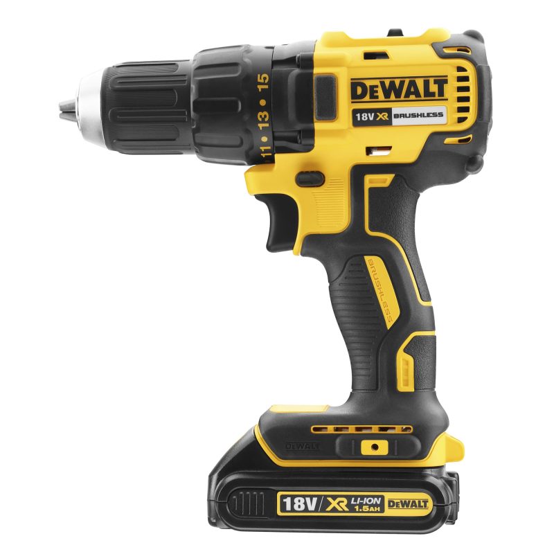 Masina compacta de gaurit si insurubat (bormasina) pe acumulator DeWALT DCD777S2T, motor fara perii, 18 V XR, cuplu 65 Nm, mandrina 13 mm, 2 acumulatori 1.5 Ah Li-Ion, include...