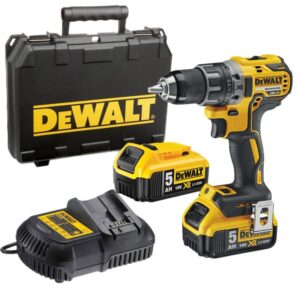 Masina compacta de gaurit si insurubat (bormasina) pe acumulator DeWalt DCD791P2, 18 V, 2000 RPM, 13 mm mandrina, 2 acumulatori, incarcator, agatatoare curea, suport magnetic...