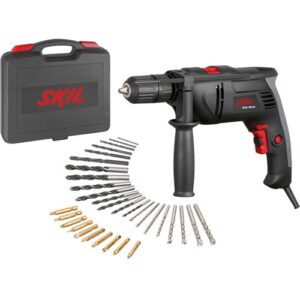 Masina de gaurit (bormasina) cu percutie Skil 1021 AD, 850 W, 2600 RPM, mandrina 13 mm + valiza transport + 34 accesorii