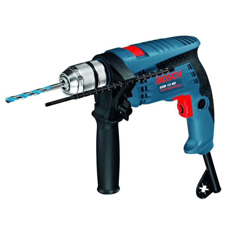 Masina de gaurit cu percutie (bormasina) Bosch Professional GSB 13 RE MR, 600 W, 230 V, 2800 RPM, 25 mm diametru maxim gaurire, 13 mm mandrina rapida, maner suplimentar,...