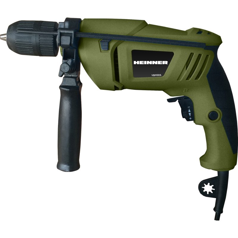 Masina de gaurit cu percutie (bormasina) Heinner, 500W, 3000 RPM, Mandrina automata 13 mm