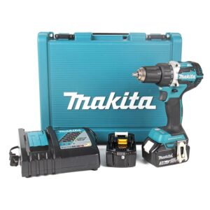 Masina de gaurit/insurubat cu percutie cu 2 acumulatori Makita DHP485RTJ