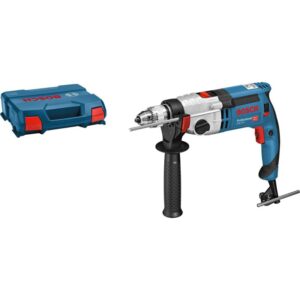 Masină de gaurit si insurubat (bormasina) cu percutie Bosch Professional GSB 24-2, 1100 W, 3000 RPM, 13 mm mandrina rapida, turatie reglabila, maner suplimentar, limitator...