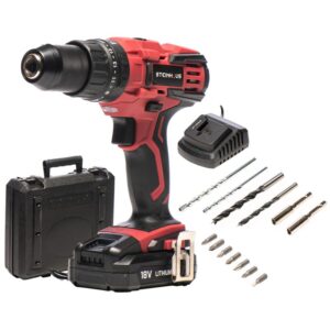 Masina de gaurit si insurubat (bormasina) cu percutie, cu acumulator 18V 2.0Ah Li-Ion Steinhaus, PRO-CD18M, 50Nm, 2 trepte 400/1600 RPM, mandrina metalica 13mm, 13 accesorii,...