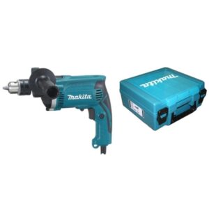 Masina de gaurit si insurubat (bormasina) cu percutie Makita HP1631K, 710 W, 3200 RPM, 48.000 percutii/min, 13 mm mandrina, maner lateral, valiza transport