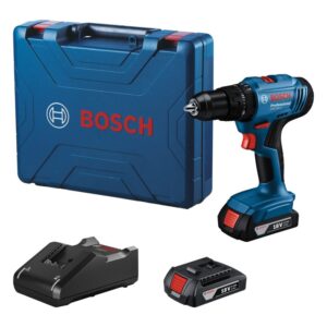 Masina de gaurit si insurubat (bormasina) cu percutie pe acumulator Bosch Professional GSB 183-LI 18 V, 21/56 Nm, mandrina metalica 13mm, 20+1 trepte torsiune, 35 mm diametru...