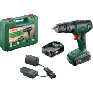 Masina de gaurit si insurubat (bormasina) cu percutie pe acumulator Bosch Universal Impact 18, 18 V , 2 trepte de putere, 1450 RPM, 2 acumulatori, incarcator, cap surubelnita...