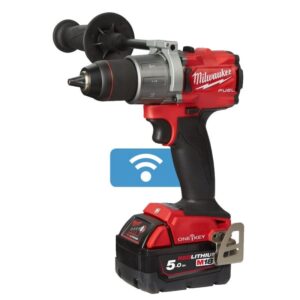 Masina de gaurit si insurubat (bormasina) cu percutie pe acumulator Milwaukee M18 OnePd2-502x, 18 V, 135 Nm, 89 mm diametru maxim de gaurire, 2000 RPM, 5 Ah, acumulator, incarcator