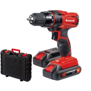 Masina de gaurit si insurubat (bormasina) Einhell TC-CD 18-2 Li, 18 V, 1250 RPM, 38 Nm, 2 acumulatori, incarcator, valiza transport