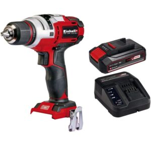 Masina de gaurit si insurubat (bormasina) fara fir Einhell Power X-Change TE-CD 18 Li E - KIT, 18 V, 47 Nm, 1400 RPM, 13 mm mandrina, Kit acumulator/incarcator 18 V, 2.5 Ah