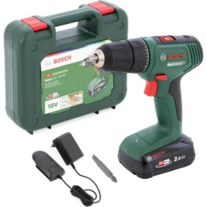 Masina de gaurit si insurubat (bormasina) pe acumulator Bosch EasyDrill 18V, 40 Nm cuplu maxim, mandrina rapida, 2 trepte, acumulator si incarcator inclus, geanta profesionala