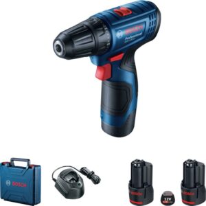 Masina de gaurit si insurubat (bormasina) pe acumulator Bosch Professional GSR 120-Li, 12 V, 1500 RPM, 14-30 Nm, 2 acumulatori 2 Ah, incarcator, valiza profesionala