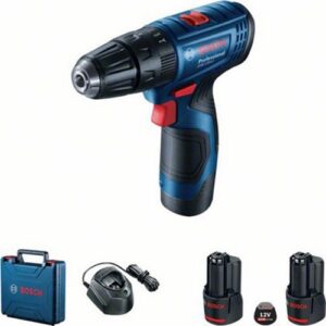 Masina de gaurit si insurubat (bormasina) pe acumulator cu percutie Bosch Professional GSB 120-Li, 12 V, 1300 RPM, incarcator, 2 acumulatori 12 V, 2 Ah, valiza profesionala
