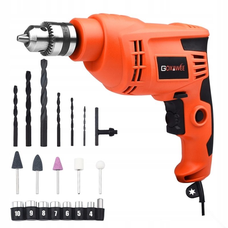 Masina de Gaurit si Insurubat, GOXAWEE, G2233, 220-240V, 500W, 50 Hz, 0-2700 RPM, Portocaliu