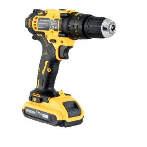 Masina de gaurit Stuffix®, autofiletanta, cu percutie, cu 2 acumulatori inclusi, 24 v, galben/negru