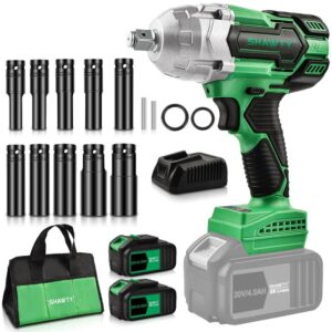 Masina de insurubat cu impact BRUSHLESS, SHAWTY, S0016, 0-650Nm, cu 2 acumulatori, 20V, 4Ah, 0-1800rpm/0-2400rpm, led iluminare, Negru/Verde