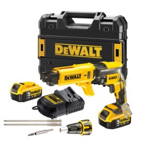 Masina de insurubat pentru gips-carton Dewalt DCF620P2K-QW, motor fara perii,acumulatori Li-Ion, XR 5.0Ah de 18V