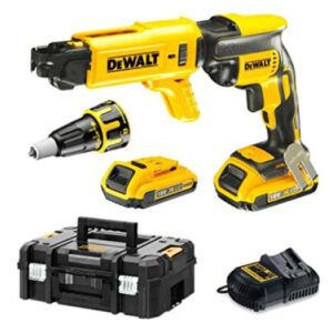 Masina de insurubat pentru gips-carton pe acumulator cu motor fara perii Dewalt DCF620D2K-QW, 18 V, 5-30 Nm cuplu, 4400 RPM, magazie suruburi, varf insurubare, limitator...