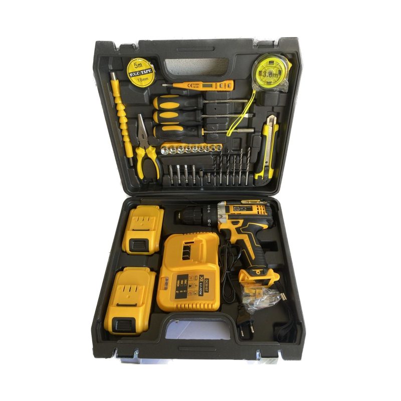 Set Autofiletanta cu Percutie 24 V 2 Acumulatori li-ion 5Ah 1500 rpm 26 Accesorii