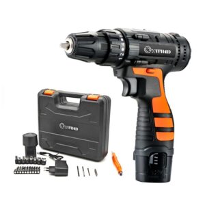 Set masina de insurubat, OXWIND®, 25 de piese, 12 V, 800 RPM, Negru/Portocaliu