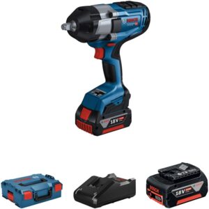 Surubelnita cu impact pe acumulator Bosch Professional GDS 18V-1000, 18 V, 1750 RPM, 1000 Nm, 2600 percutii/min, 2 acumulatori, incarcator, cutie transport